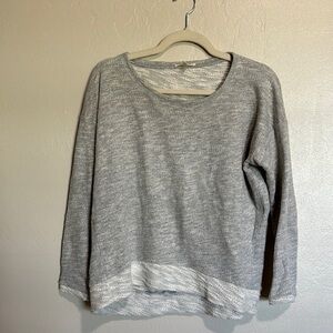 Eileen Fisher Gray White Knit Sweater Petite XS